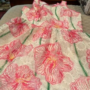 Lilly Pulitzer NEW Darcelle Clover Cup Resort White Dress Women's 8 NWT